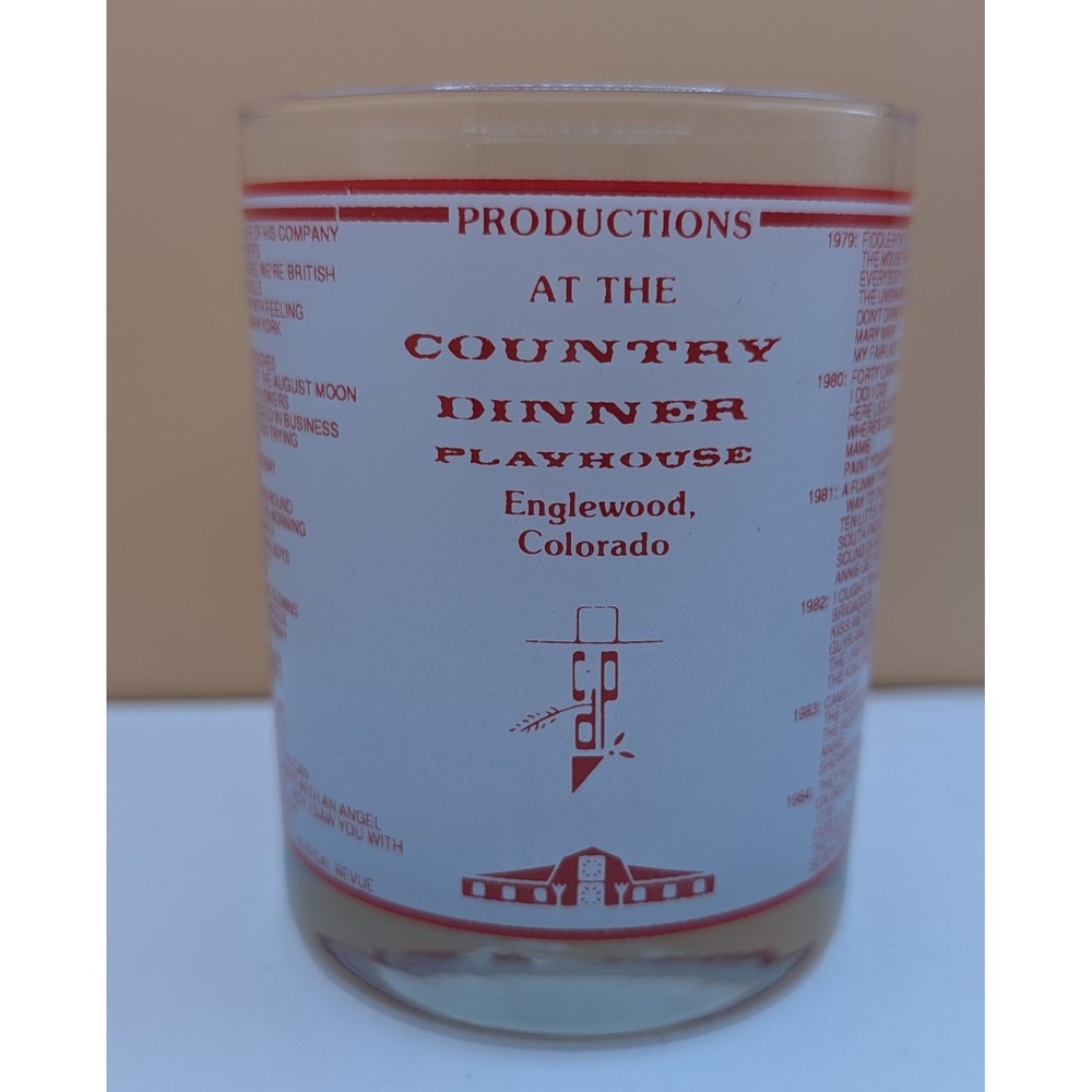 Vintage Country Dinner Playhouse Englewood Colorado Productions List Rocks Glass